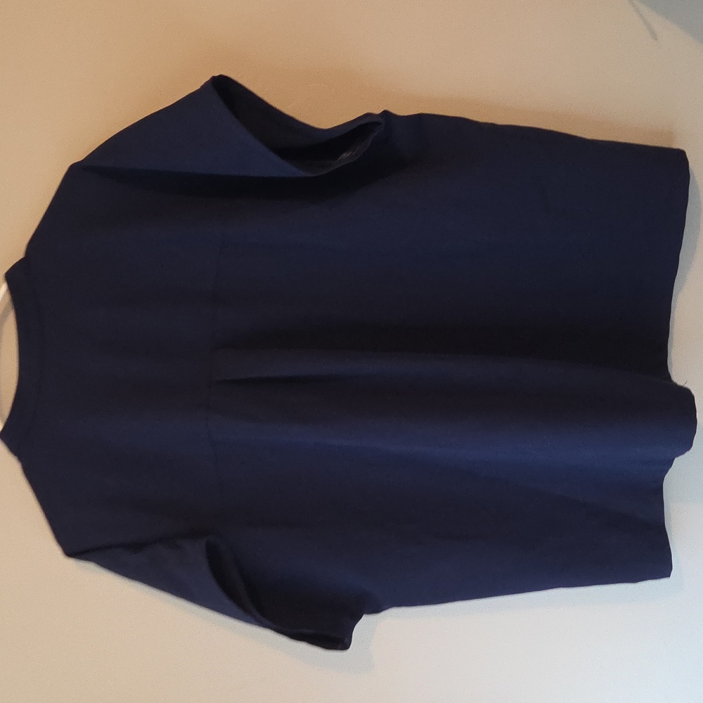 Navy Blue XL Mandarin Dolman Top - Picture 3 of 4